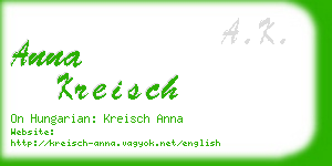 anna kreisch business card